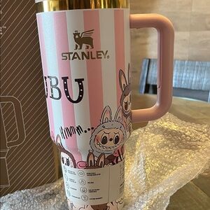 Stanley Pink and Gold Striped Mug